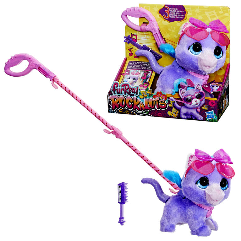 furReal Rockalots Kitty Musical Walking Toy: Electronic Pet with 3 Fun Songs, Sound Effects, Bobblehead Motion, 3 Accessories - R Exclusive