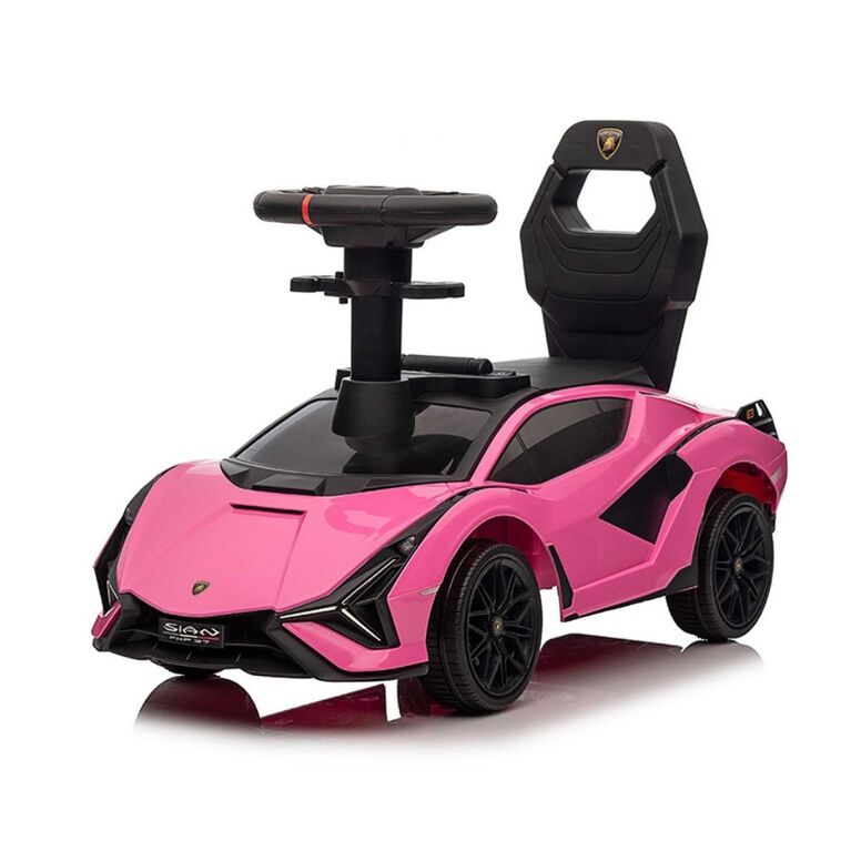 KidsVip Lamborghini Sian Pushcar / Stroller -Pink - English Edition