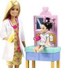 Coffret de jeu ​Barbie Pédiatre, poupée blonde