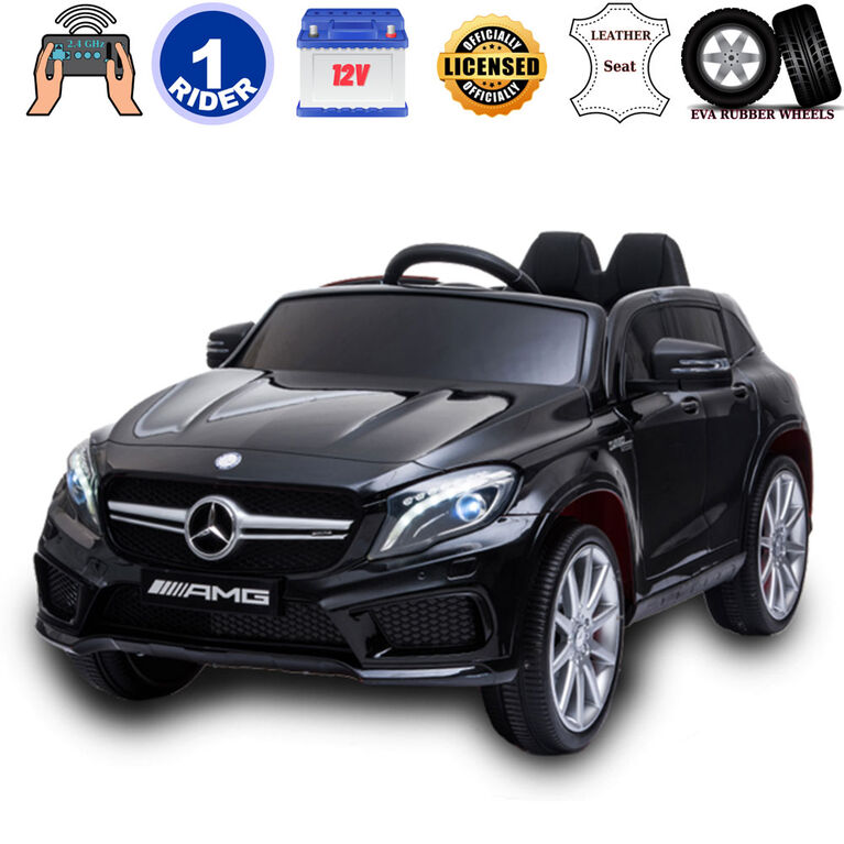 KidsVip 12V Kids & Toddlers Mercedes GLA Ride on Car w/Remote Control - Black