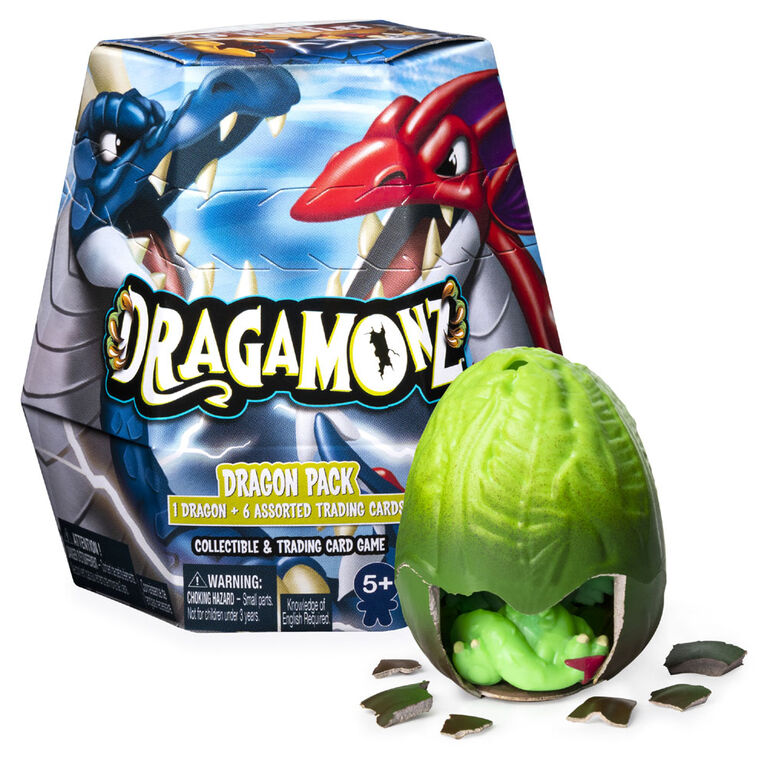 Dragamonz, Coffret de 1 figurine Dragon, Jeu de cartes à échanger et de figurines à collectionner