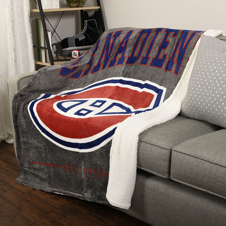 NHL Montreal Canadiens Superlux Sherpa Throw, 50" x 60" Toys R Us Canada