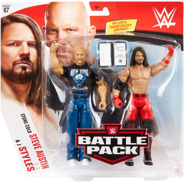 Coffret Combat WWE avec 2 figurines articul&eacute;es de 15 cm (6 po) et tenues de ring