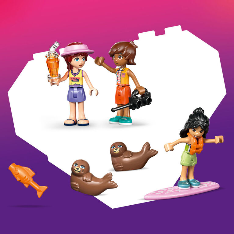 LEGO Friends La Maison sur la Plage et les Phoques - Ensemble de Construction avec 3 Minipoup&eacute;es et 2 Phoques - 42699