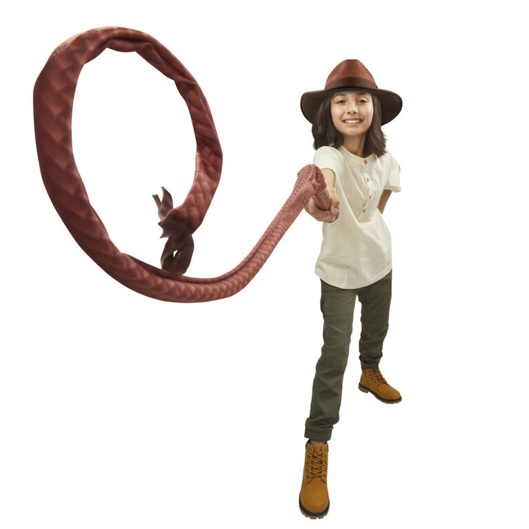 Indiana Jones Action-Crackin' Whip Roleplay Toy, Indiana Jones Whip for Indiana Jones Costume