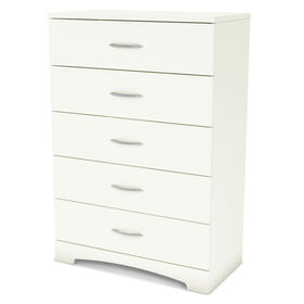 Step One 5-Drawer Chest Dresser- Pure White