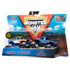 Monster Jam, Official Blue Thunder vs. Storm Damage, 1:64 Scale, 2 Pack