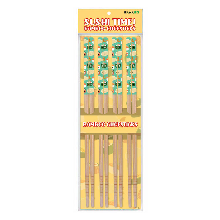 Sushi Time Bamboo Chopsticks - English Edition