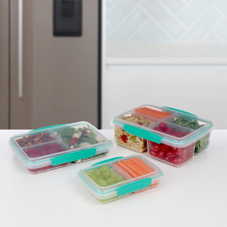 Sistema To Go Small Split Food Snack Container, 350 mL, Colour May Vary, 1 Pack