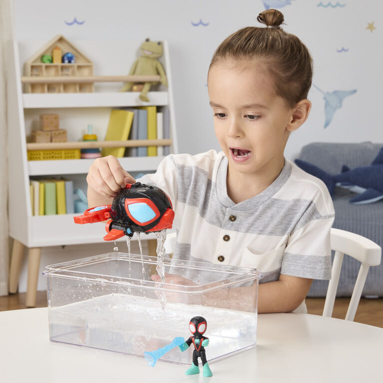 Marvel Spidey et ses Amis Extraordinaires Water-Webs Dauphin filant, sous-marin jouet