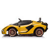 KidsVip 12V Kids and Toddlers Lamborghini Sian 4WD Ride on Car w/Remote Control - Yellow - English Edition