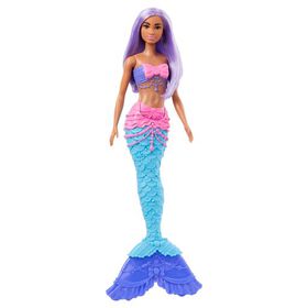 Poupée ​sirène Barbie Dreamtopia avec cheveux longs violets et queue colorée
