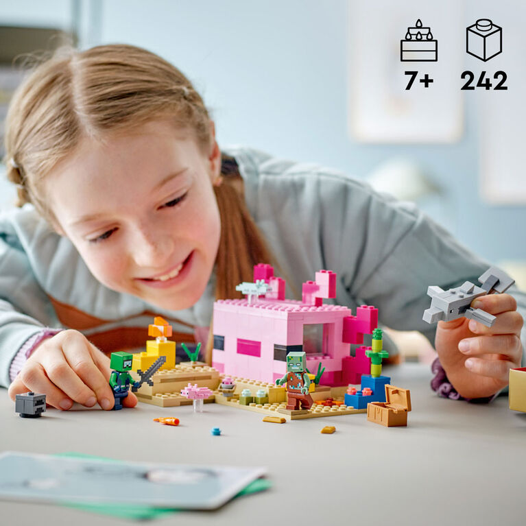 LEGO Minecraft La maison Axolotl 21247 Ensemble de jeu de construction (242 pièces)