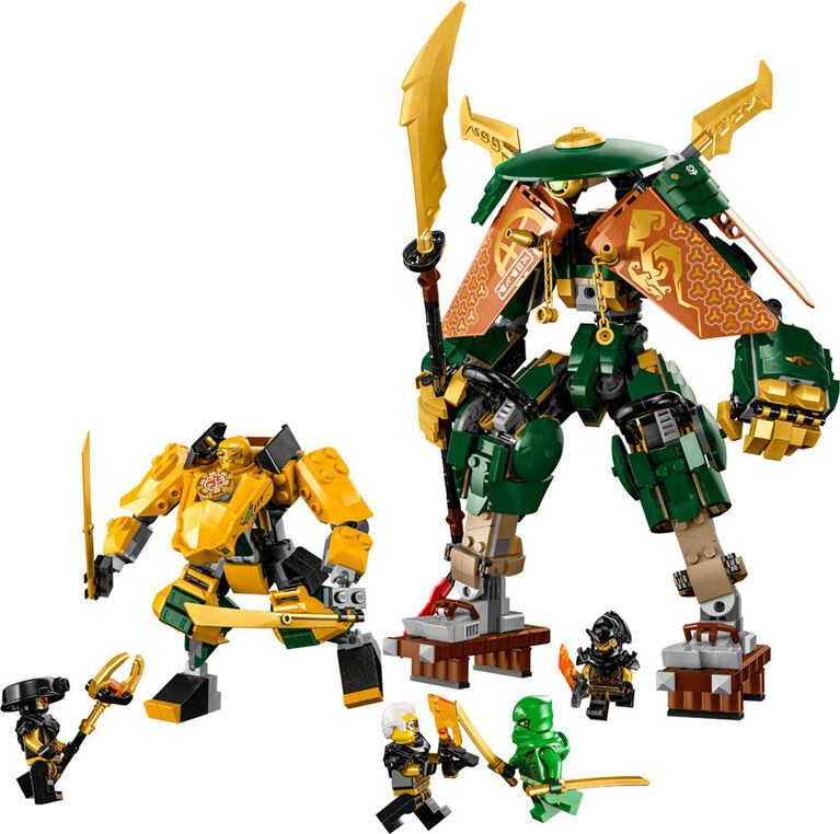 LEGO NINJAGO Lloyd and Arin's Ninja Team Mechs 71794 Building Toy Set (764 Pieces)