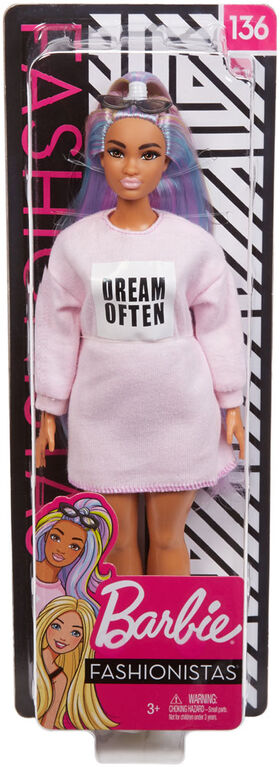 Barbie Fashionistas Doll 136 With Long Rainbow Hair Toys R Us Canada