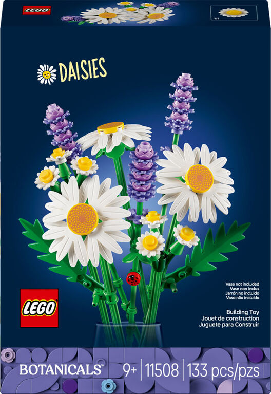 LEGO Botanicals Daisies Building Toy for Girls & Boys, Ages 9+ - Room Decor for Shelf or Desk - 11508