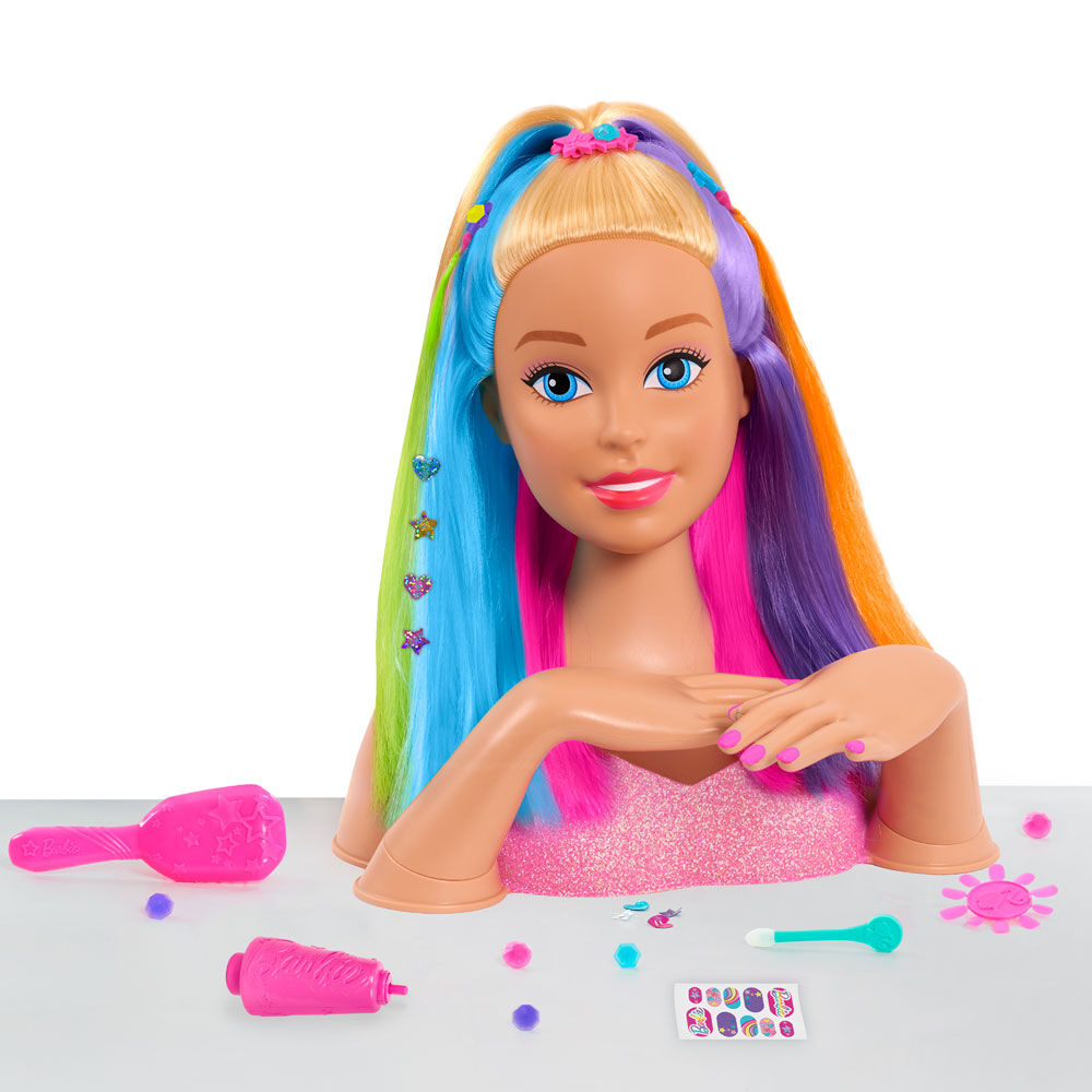 Barbie Deluxe Rainbow Styling Head Blonde R Exclusive Toys R Us Canada