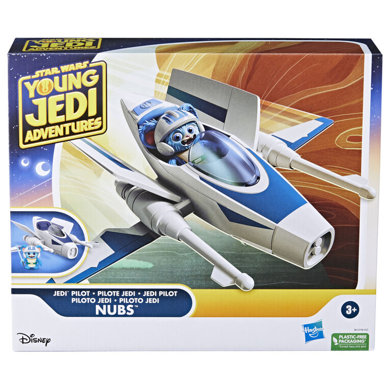 Star Wars Young Jedi Adventures Jedi Pilot Nubs, Star Wars Toys, Preschool Toys (4 Inch-Scale)
