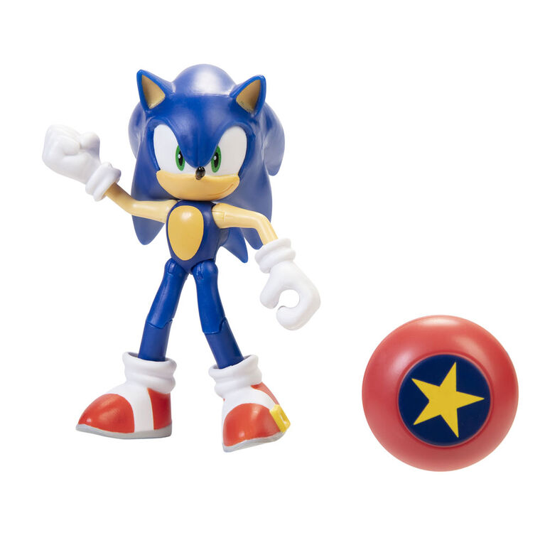 SONIC - 4" Figures with Accessories - Wave 1 - Modern Sonic with Star Spring