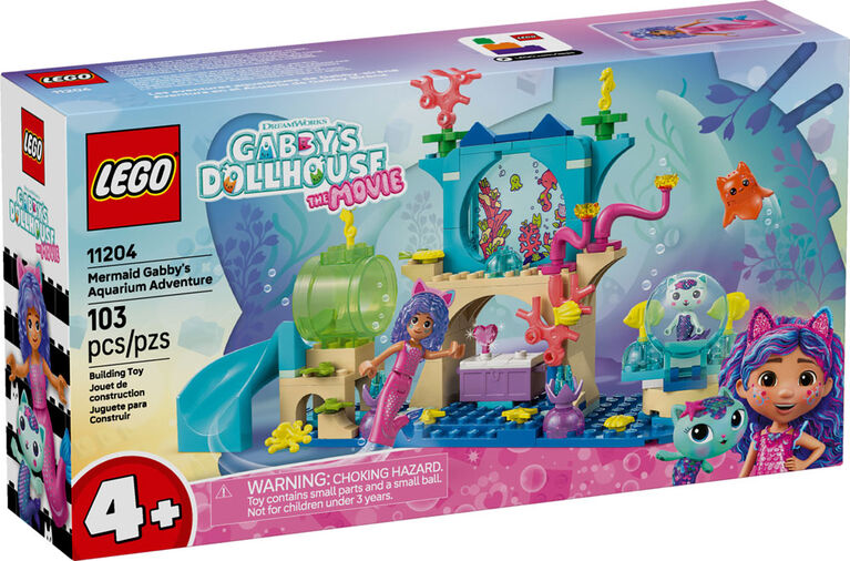 LEGO Gabby's Dollhouse Mermaid Gabby's Aquarium Adventure Building Blocks for Pretend Play 11204