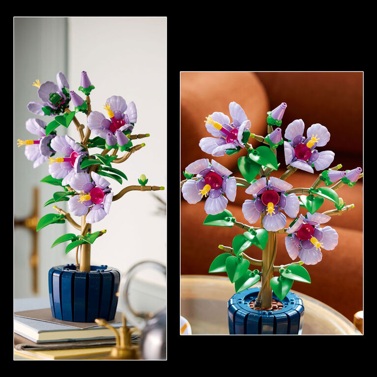 LEGO Botanicals Hibiscus Flower Building Set - DIY Home & Office Decor for Adults, Ages 18+ - 10372