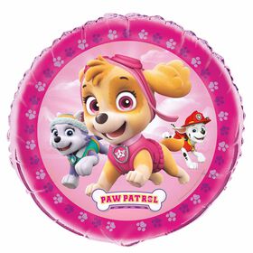 Ballon aluminium rond, 18 " - Paw Patrol Girl