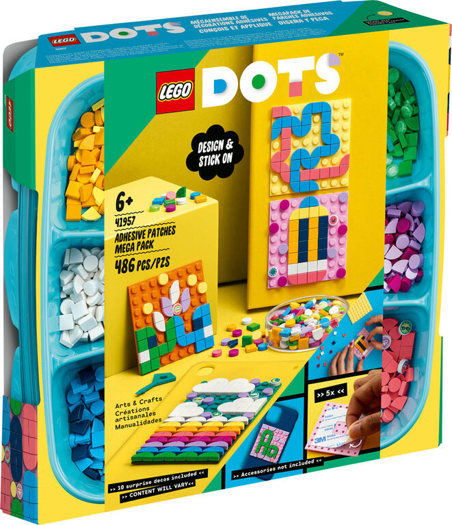 LEGO DOTS Adhesive Patches Mega Pack 41957 DIY Craft Kit (486 Pieces)