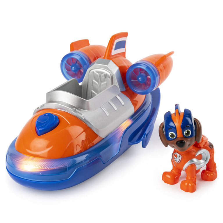 PAW Patrol, Mighty Pups Super PAWs Zuma's Deluxe Vehicle with Lights and Sounds