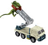 Matchbox - Jurassic World - Transporteurs de dinosaures - Véhicule et figurine - Dilopho-Loader.