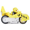 PAW Patrol, Deluxe Vehicle Moto Pups, Moto à rétrofriction de Ruben avec fonction roue arrière et figurine