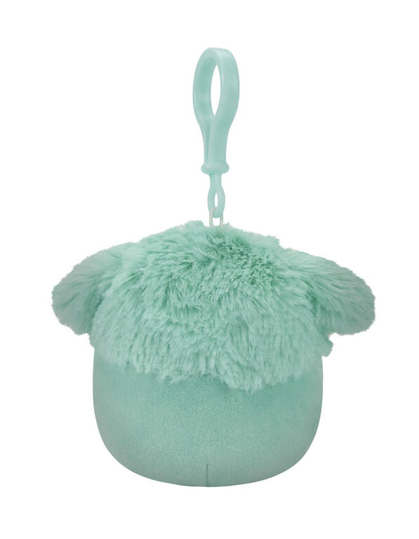 Squishmallows 3.5" Clip-on - Teal Bigfoot with Flower Pin