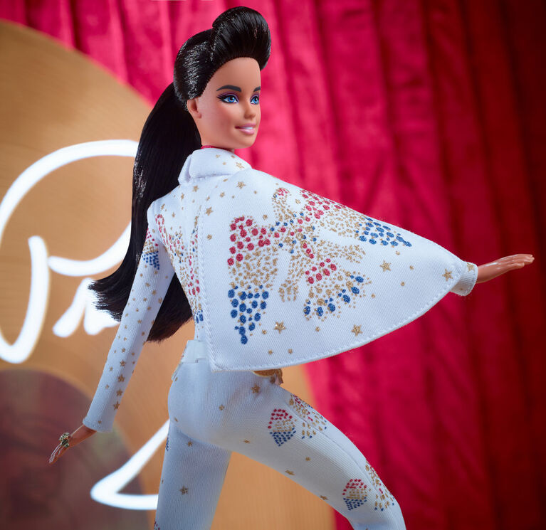 Barbie Signature Elvis Presley Barbie Doll (12-in) Wearing "American Eagle" Jumpsuit