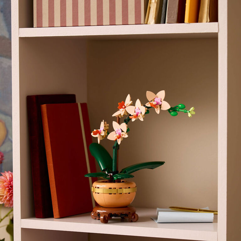 LEGO Botanicals Mini Orchid Building Set - Artificial, Fake Orchid for Home Décor, Adults - 10343