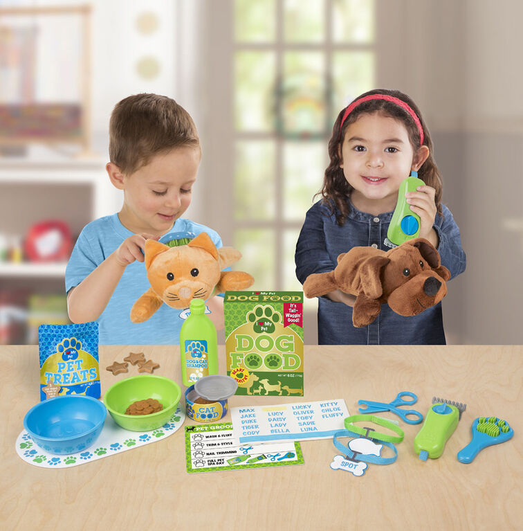 Feeding & Grooming Pet Care Play Set - English Edition