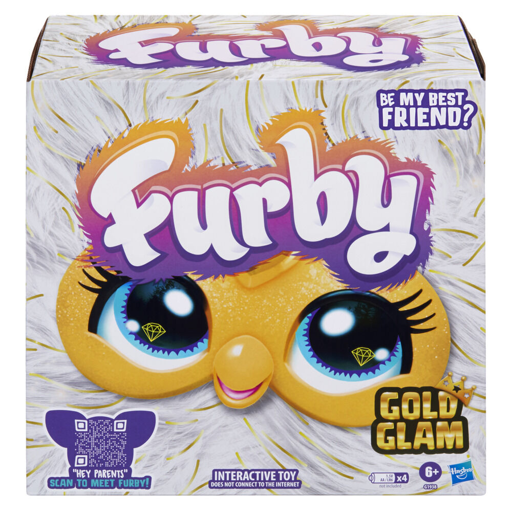 Furby Gold Glam Interactive Plush Toy - English Edition