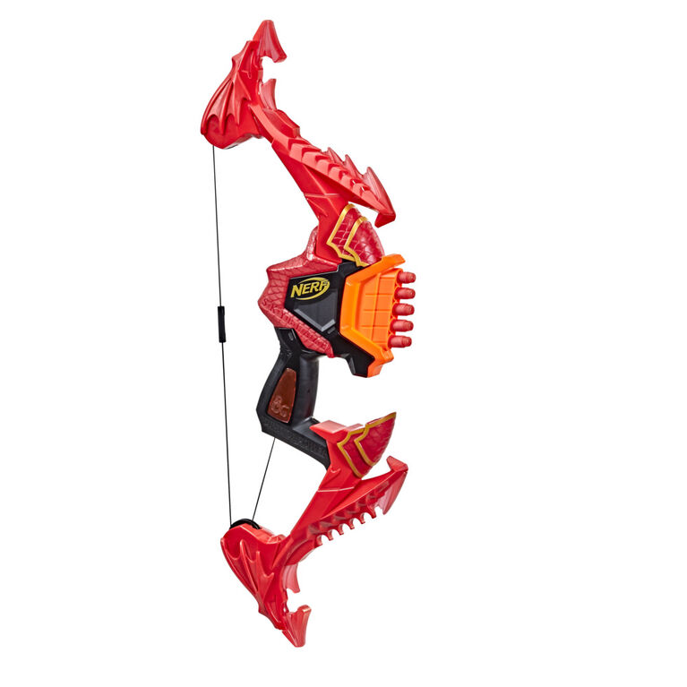Nerf DragonPower Skyblaze Dart Bow, Inspired by Dungeons and Dragons, Dragon Bow Action, 10 Nerf Darts, 5-Dart Storage - R Exclusive