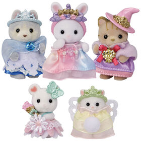 Calico Critters Royal Princess Set, maison de poupée Playset avec 5 figurines à collectionner et accessoires