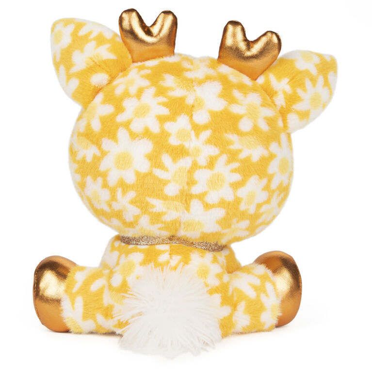 P.Lushes Designer Fashion Pets Daisy Doemei Doe Premium Stuffed Animal, Yellow/Gold, 6"