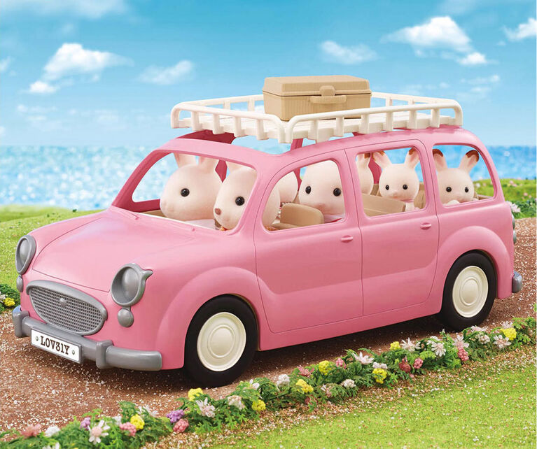 Minifourgonnette familiale de pique-nique Calico Critters, véhicule jouet pour poupées avec accessoires de pique-nique