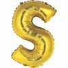 14" Gold Letter Balloons - S