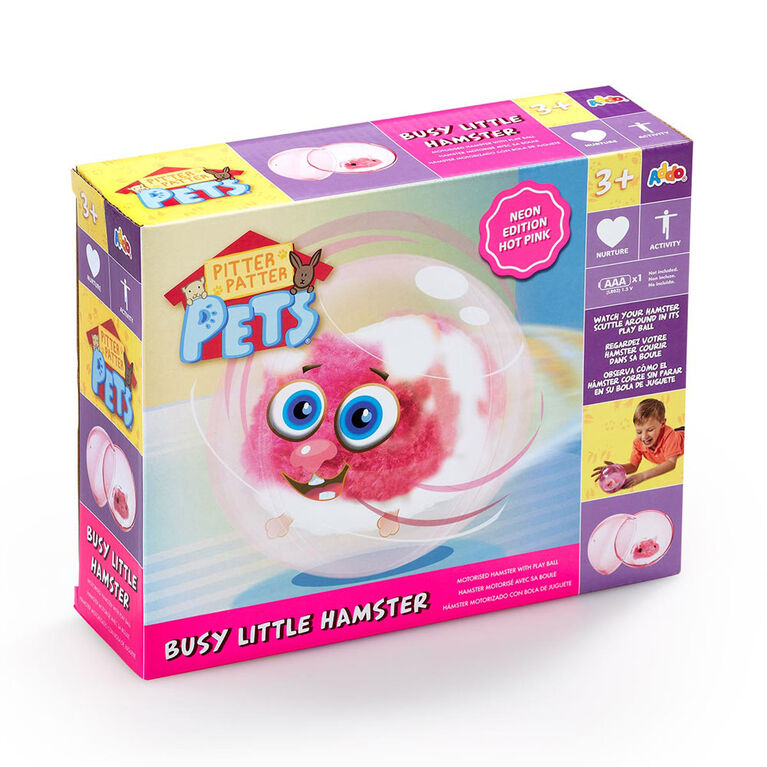 Pitter Patter Pets Busy Little Hamster Neon Pink English Edition