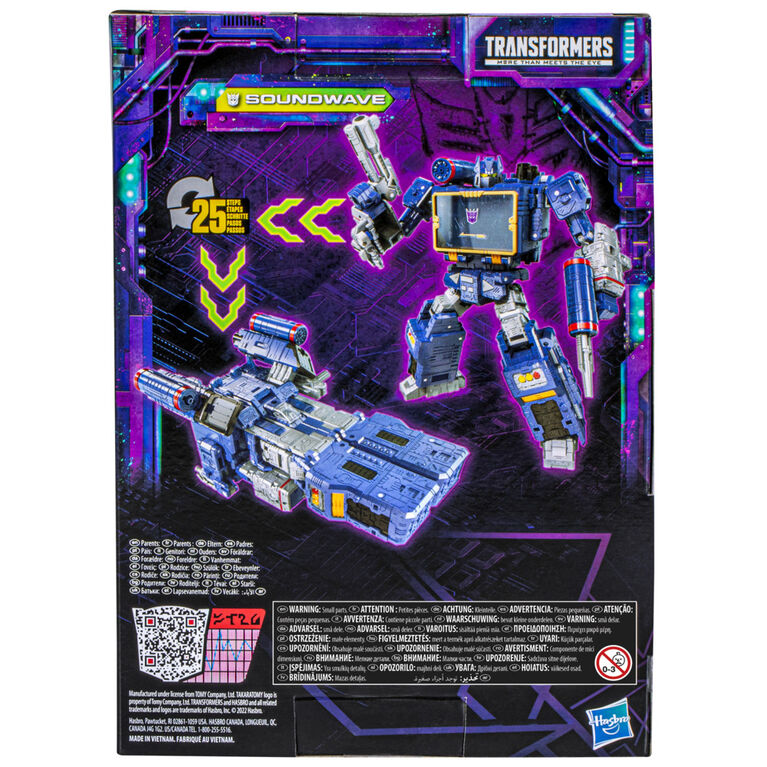 Transformers Generations Legacy, figurine Soundwave classe Voyageur