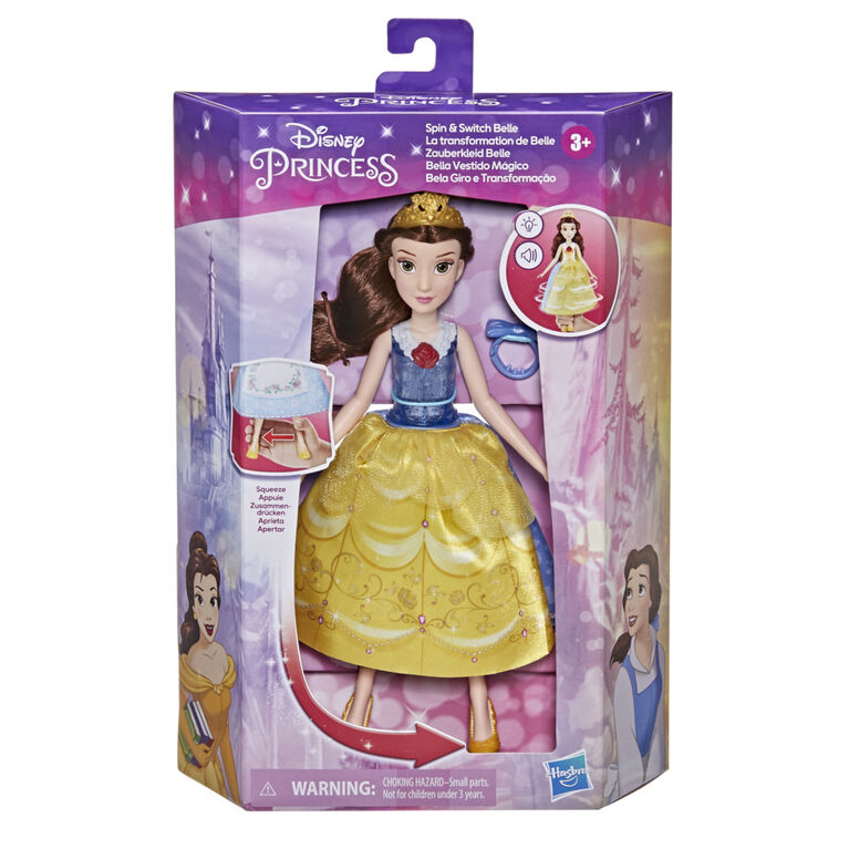 Disney Princess Spin and Switch Belle, Quick Change Fashion Doll
