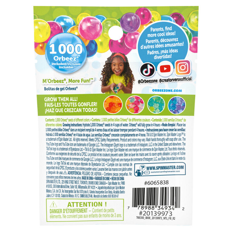 Orbeez, Fresh Color Seed Pack with 1,000 Orbeez Seeds to Grow