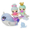 Hatchimals Pixies Riders, Shimmer Babies Narwhal Pixie Baby Twins with Glider and 4 Accessories