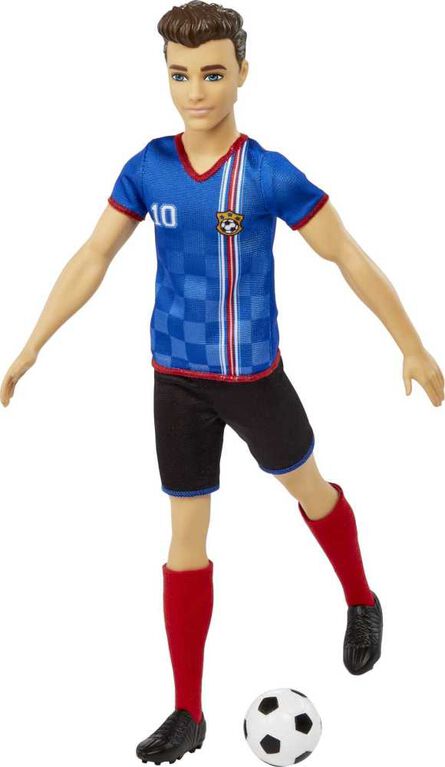 Barbie Soccer Doll, Blonde, #9 Uniform, Soccer Ball, Cleats, Socks