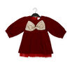 Baby Mode Signature Robe en velours rouge avec n&oelig;ud 2 ans