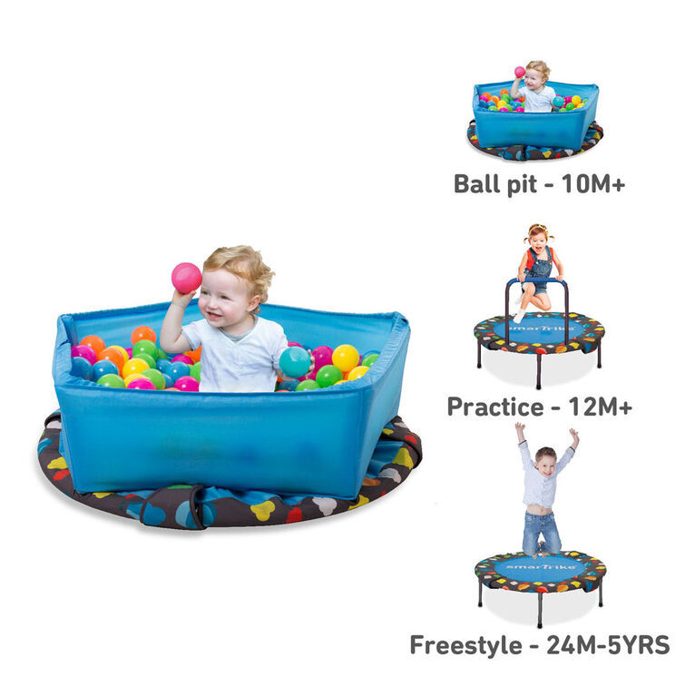smartrike 3 in 1 trampoline ball pit activity centre