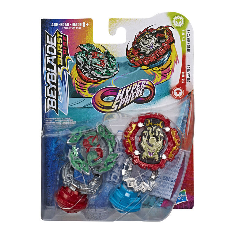 Beyblade Burst Rise Hypersphere Dual Pack Viper Hydrax H5 and Dullahan