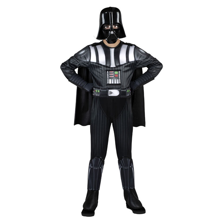 Star Wars Darth Vader Deluxe Youth Costume - Large - Deluxe Jumpsuit With Printed Design And Polyfill Stuffing Plus Gloves, Cape, And 3D Headpiece